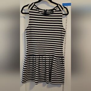 Forever 21 | Striped navy blue & white sleeveless dress w/ pockets | Medium